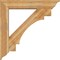 Ekena Millwork Merced Traditional Rough Sawn Bracket w/ Offset Brace, Western Red Cedar, 8"W x 42"D x 42"H BKT0806X42X42MRC01RWR - alternate 2